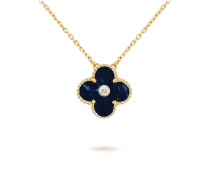 [CLOVER JEWELRY]CLOVER 15MM DIAMOND SINGLE FLOWER NECKLACE COLLECTION