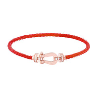 [Clover Jewelry]FORCE 10 HALF DIAMOND PINK GOLD RED CORDERI LARGE AND MEDIUM MODEL