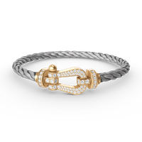 [Clover Jewelry]FORCE LARGE HORSESHOE FULL DIAMOND BRACELET GOLD
