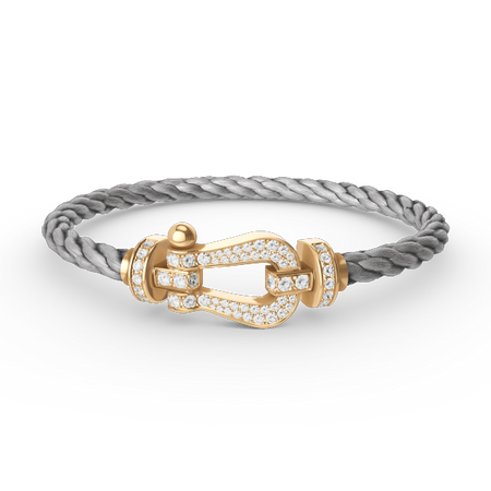[Clover Jewelry]FORCE LARGE HORSESHOE FULL DIAMOND BRACELET GOLD