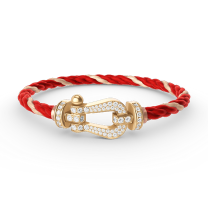 [Clover Jewelry]FORCE LARGE HORSESHOE FULL DIAMOND BRACELET GOLD