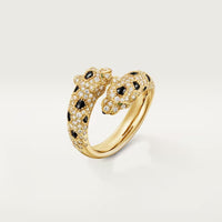 [Clover Jewelry]PANTHERE DOUBLE HEADED FULL DIAMOND  RING