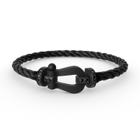 [CLOVER JEWELRY]FORCE LARGE SERIES HORSESHOE BLACK SAMURAI BRACELET