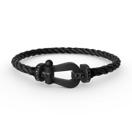 [CLOVER JEWELRY]FORCE LARGE SERIES HORSESHOE BLACK SAMURAI BRACELET