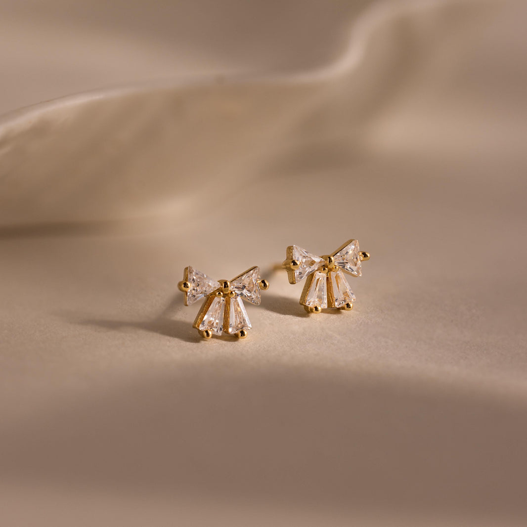 Diamond Bow Studs