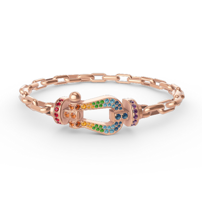 [Clover Jewelry]FORCE LARGE HORSESHOE CLASP  METAL BRACELET