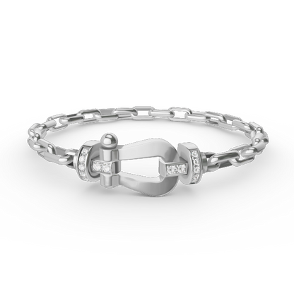 [Clover Jewelry]FORCE LARGE HORSESHOE CLASP  METAL BRACELET