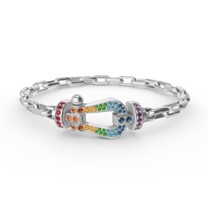 [Clover Jewelry]FORCE LARGE HORSESHOE CLASP  METAL BRACELET