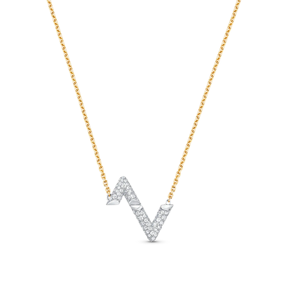 [Clover Jewelry]VOLT SILVER DIAMOND PEDANT NECKLACE