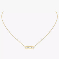 [Clover Jewelry] Baby Move Gold Diamond Necklace
