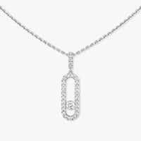 [Clover Jewelry]Move Uno Diamond Necklace in Rose Gold