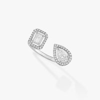[Clover Jewelry]MY TWIN TOI & MOI SILVER DIAMOND RING