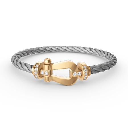 [Clover Jewelry]FORCE LARGE HORSESHOE HALF DIAMOND BRACELET GOLD