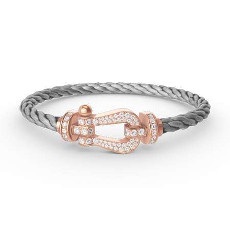 [Clover Jewelry]FORCE LARGE HORSESHOE FULL DIAMOND BRACELET ROSE GOLD