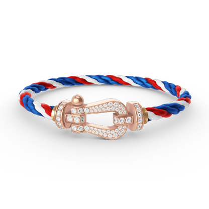 [Clover Jewelry]FORCE LARGE HORSESHOE FULL DIAMOND BRACELET ROSE GOLD