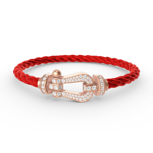 [Clover Jewelry]FORCE LARGE HORSESHOE FULL DIAMOND BRACELET ROSE GOLD