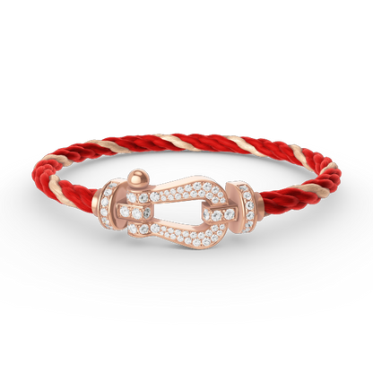 [Clover Jewelry]FORCE LARGE HORSESHOE FULL DIAMOND BRACELET ROSE GOLD