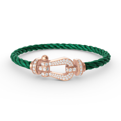 [Clover Jewelry]FORCE LARGE HORSESHOE FULL DIAMOND BRACELET ROSE GOLD