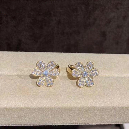 [CLOVER JEWELRY]FRIVOLE GOLD FLOWER DIAMOND EARRINGS