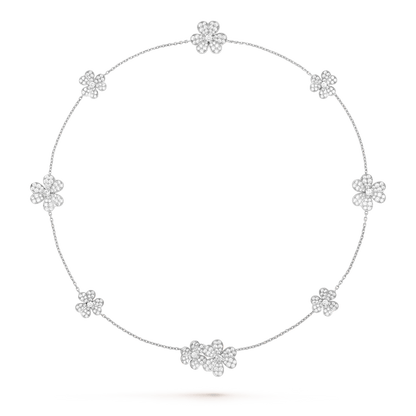 [CLOVER JEWELRY]FRIVOLE SILVER 9 FLOWERS NECKLACE