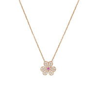 [CLOVER JEWELRY]FRIVOLE ROSE GOLD FLOWER DIAMOND NECKLACE