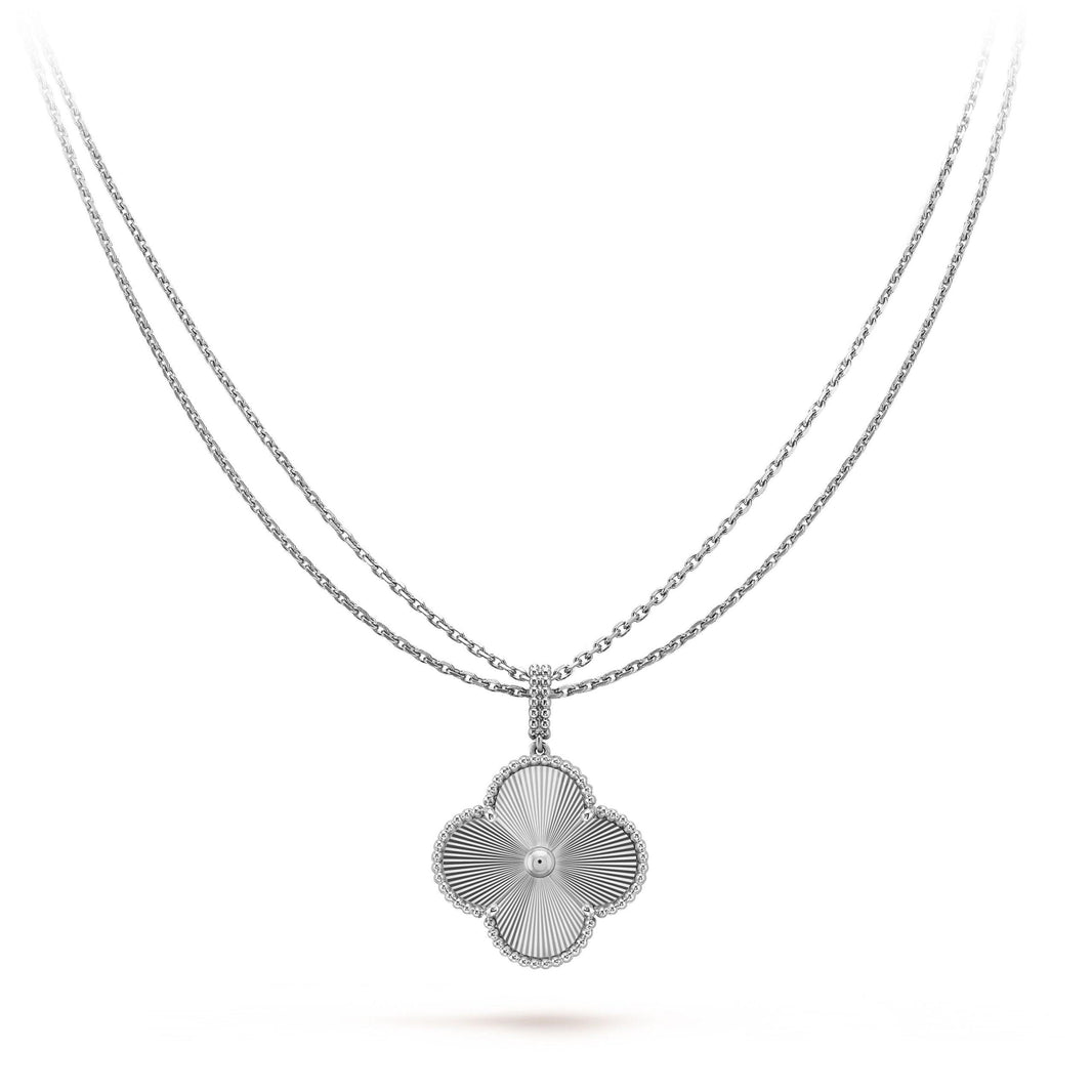 [CLOVER JEWELRY]CLOVER 25MM SILVER BIG CLOVER NECKLACE