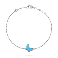 [Clover Jewelry]BUTTERFLY TURQUOISE BUTTERFLY BRACELET SILVER