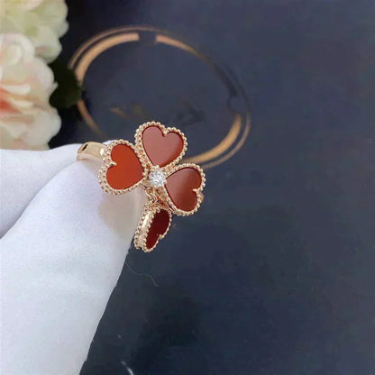 [Clover Jewelry]SWEET CLOVER CARNELIAN RING