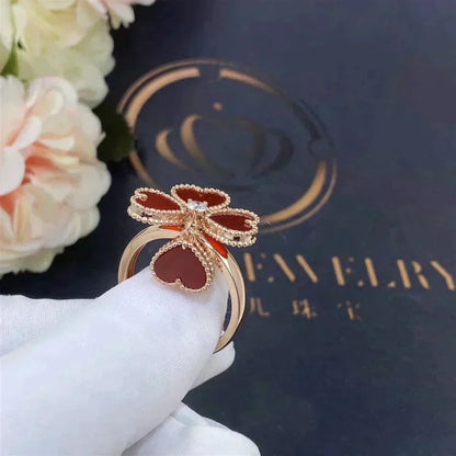 [Clover Jewelry]SWEET CLOVER CARNELIAN RING