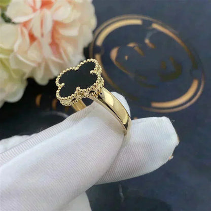 [Clover Jewelry]CLOVER ONYX RING