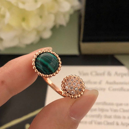 [CLOVER JEWELRY]PERLEE COULEURS DIAMOND ROSE GOLD BETWEEN THE FINGER RING