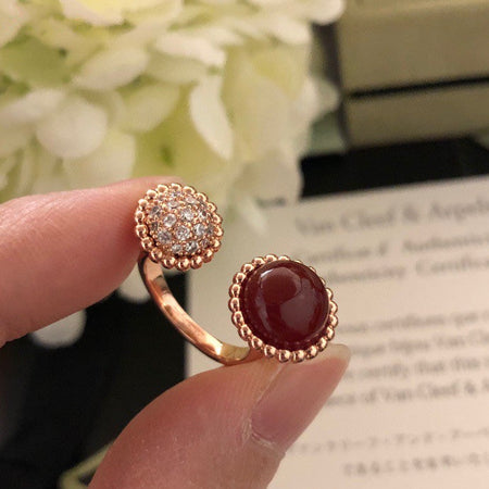 [CLOVER JEWELRY]PERLEE COULEURS DIAMOND ROSE GOLD BETWEEN THE FINGER RING