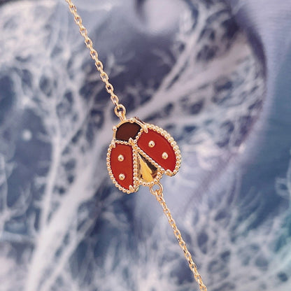 [Clover Jewelry]LUCKY SPRING 1 MOTIF PINK GOLD BRACELET