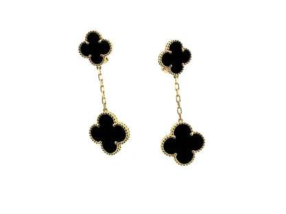 [CLOVER JEWELRY]CLOVER 2 MOTIFS  EARRINGS (MULTIPLE CHOICESC