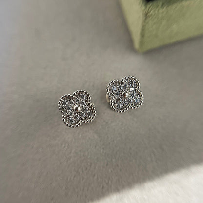 [Clover Jewelry]CLOVER MINI DIAMOND STUD EARRINGS