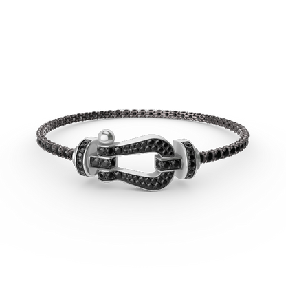 [Clover Jewelry]FORCE  LARGE HORSESHOE FULL DIAMOND TENNIS BRACELET